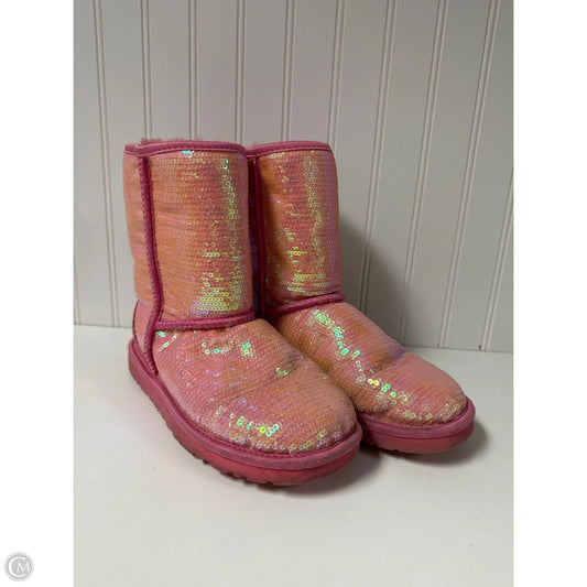 Boots Designer By Ugg In Pink, Size: 6