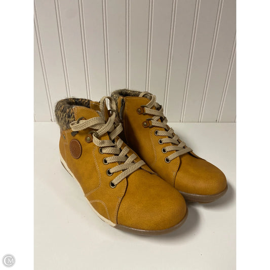Boots Ankle Flats By Spring Step In Yellow, Size: 7.5
