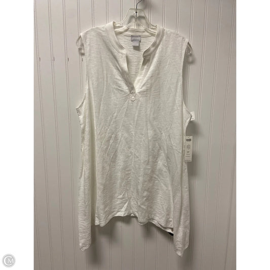 Tunic Sleeveless By Chicos In White, Size: Xlp