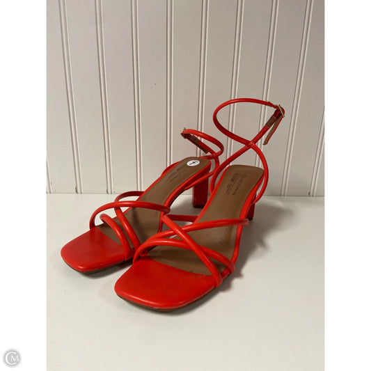 Sandals Heels Block By Call It Spring In Red, Size: 7