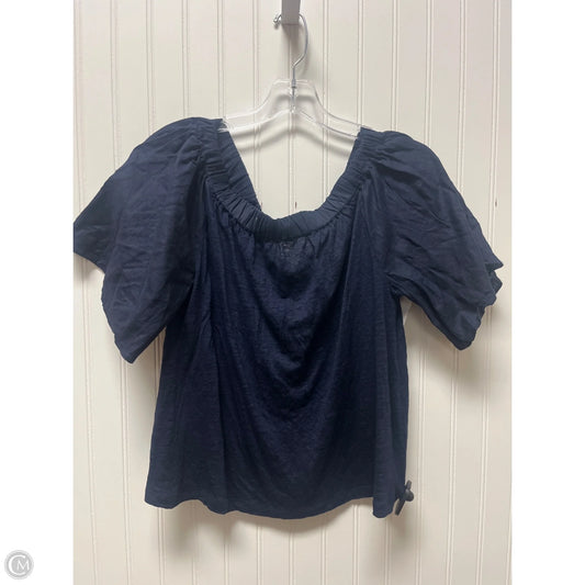 Top Short Sleeve By Chicos In Navy, Size: M