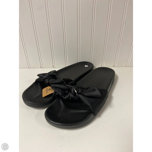 Sandals Flats By Pink In Black, Size: 9