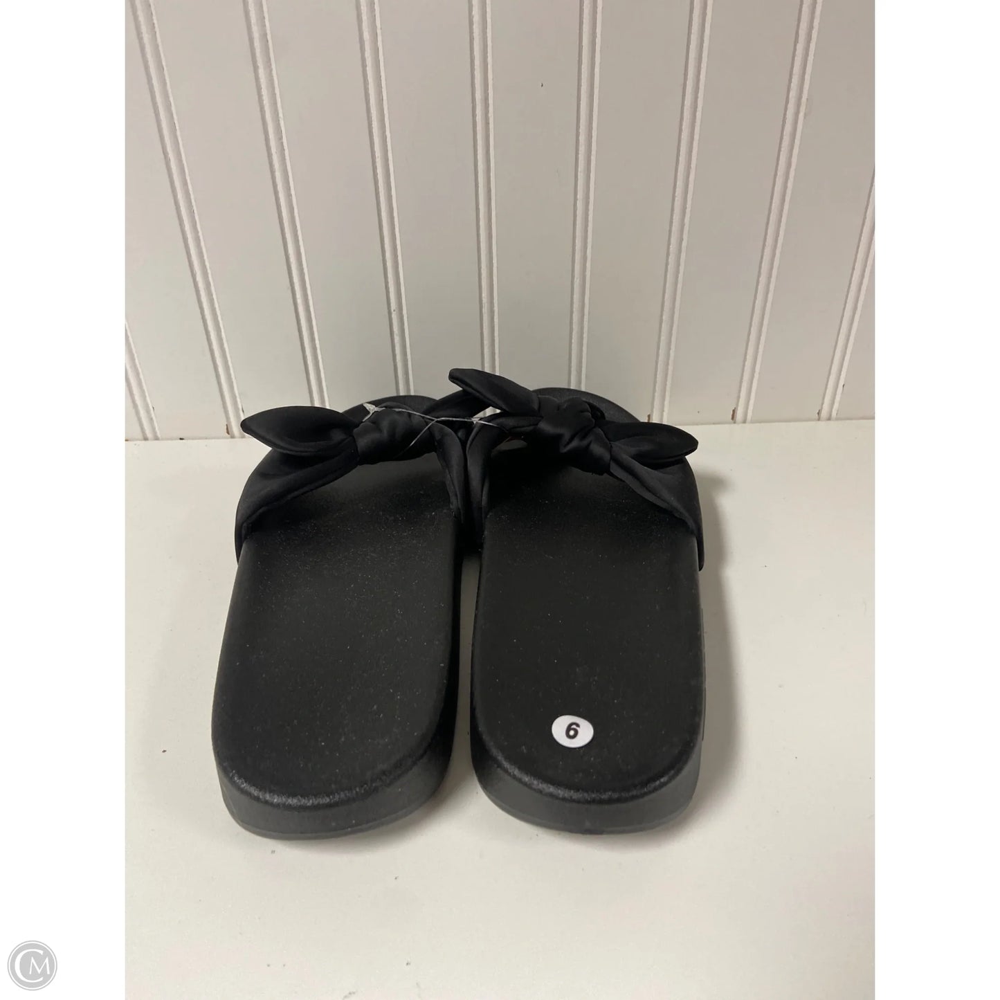 Sandals Flats By Pink In Black, Size: 9
