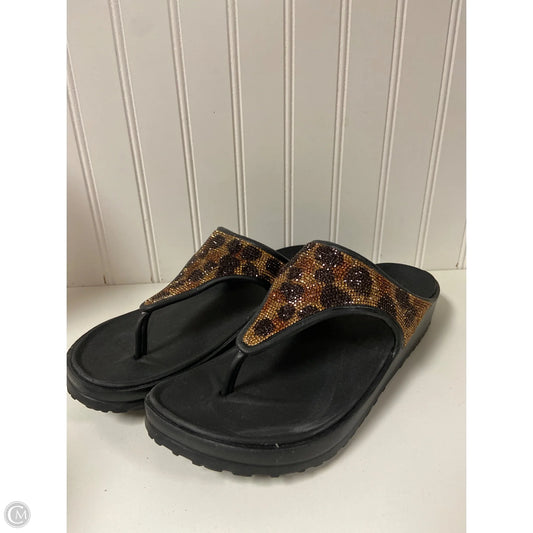 Sandals Flip Flops By Skechers In Animal Print, Size: 10