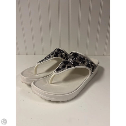 Sandals Flip Flops By Skechers In Animal Print, Size: 9