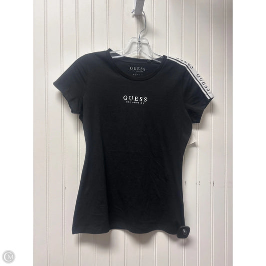 Top Short Sleeve By Guess In Black, Size: S