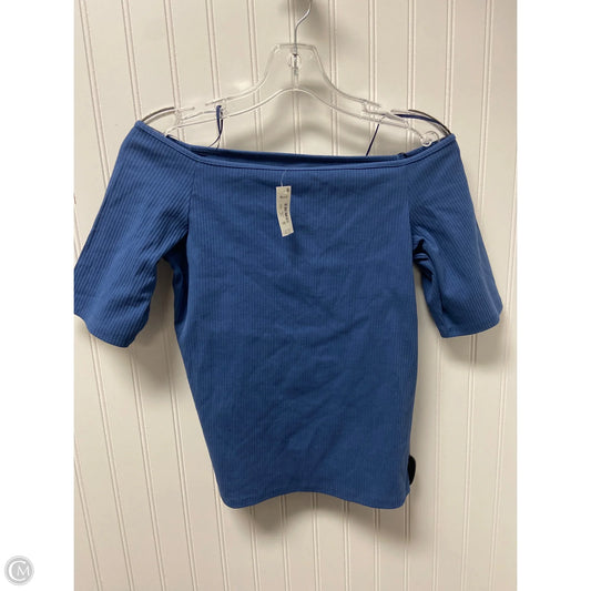 Top Short Sleeve By Madewell In Blue, Size: L
