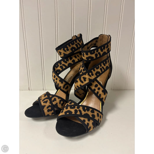 Sandals Heels Stiletto By Jessica Simpson In Animal Print, Size: 7