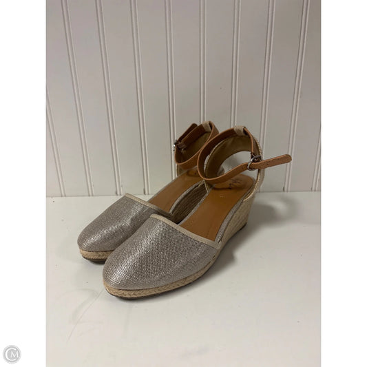 Shoes Heels Wedge By Style And Company In Silver, Size: 7.5