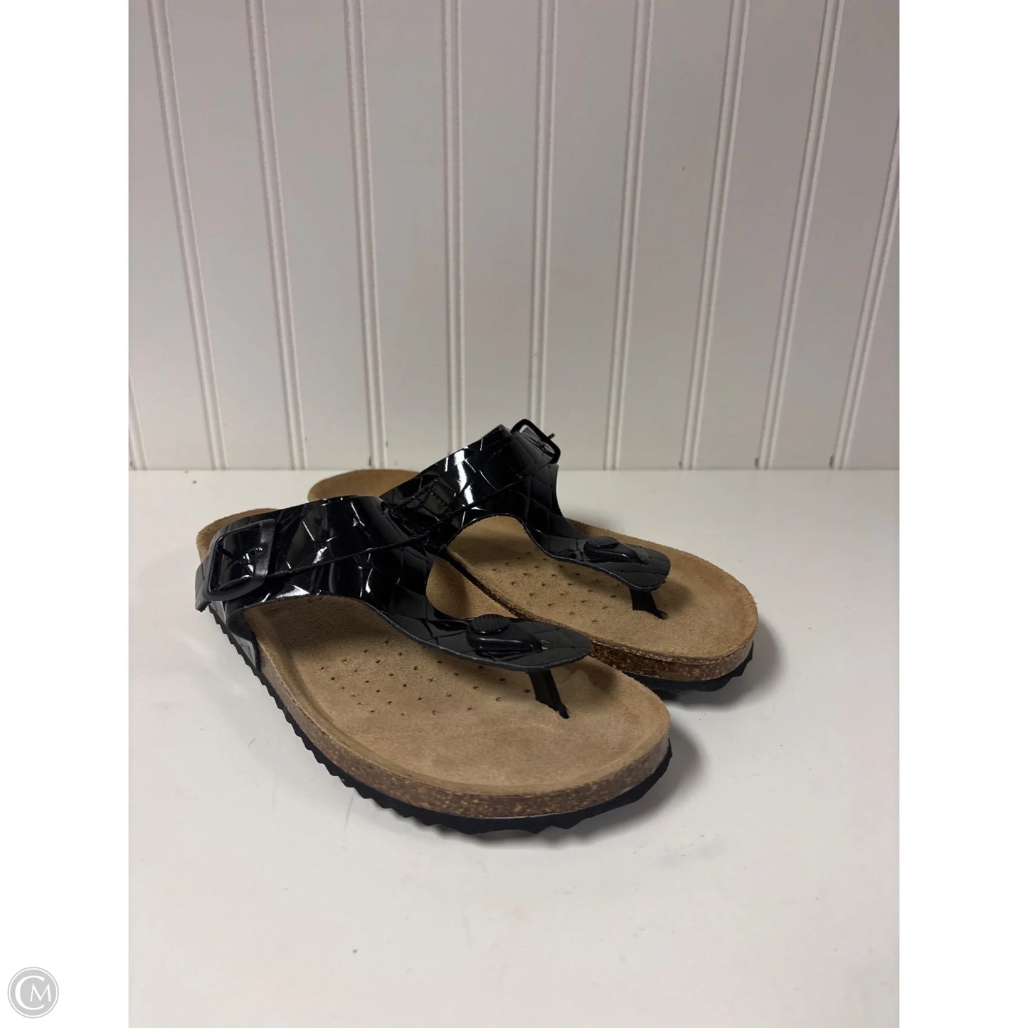 Sandals Flip Flops By Geox Shoes In Black, Size: 5.5