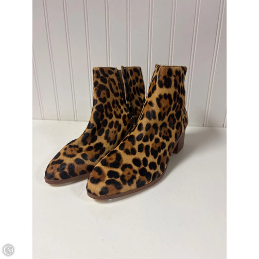 Boots Ankle Heels By J. Crew In Animal Print, Size: 7