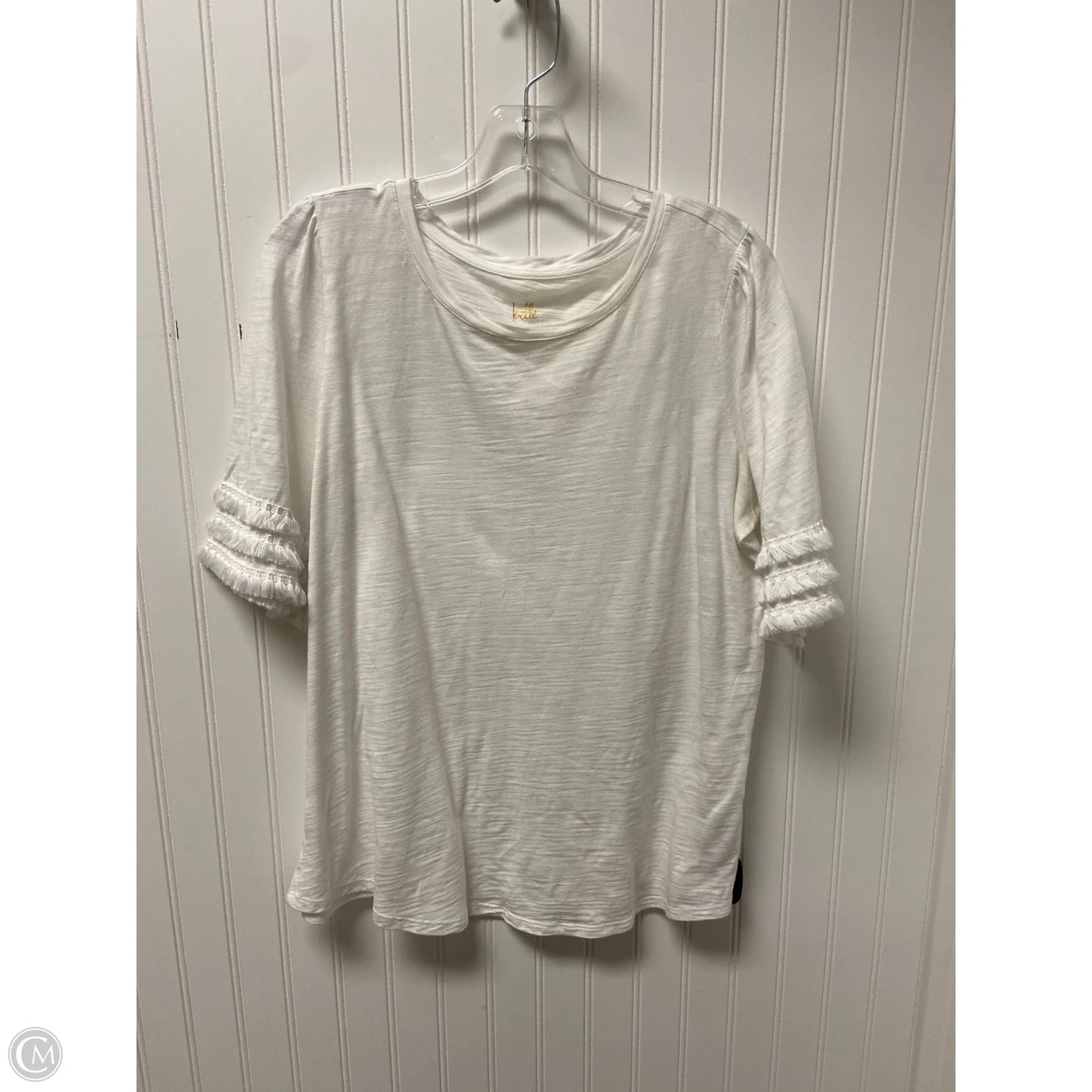 Top Short Sleeve Basic By Belle By Kim Gravel In White, Size: M