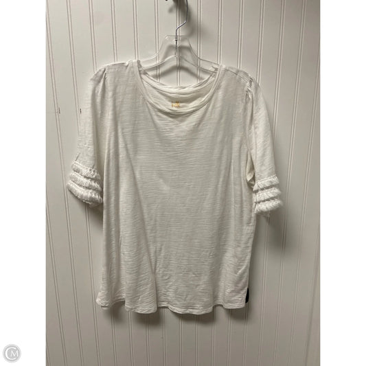 Top Short Sleeve Basic By Belle By Kim Gravel In White, Size: M