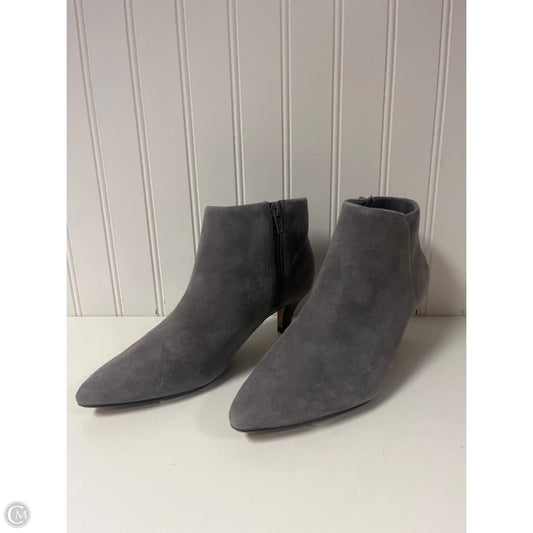 Boots Ankle Heels By Clarks In Grey, Size: 5.5
