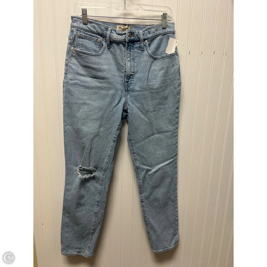 Jeans Straight By Madewell In Blue Denim, Size: 8