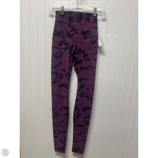 Athletic Leggings By Lululemon In Black & Purple, Size: Xs