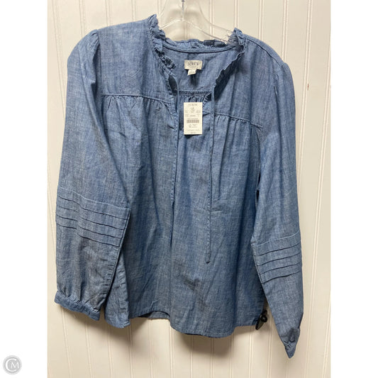 Top Long Sleeve By J. Crew In Blue, Size: L