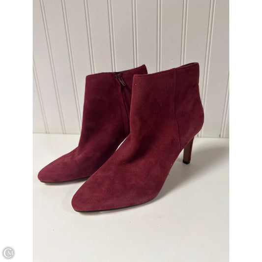 Boots Ankle Heels By Banana Republic In Red, Size: 6.5