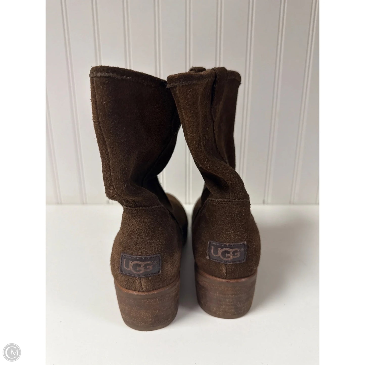 Boots Designer By Ugg In Brown, Size: 7