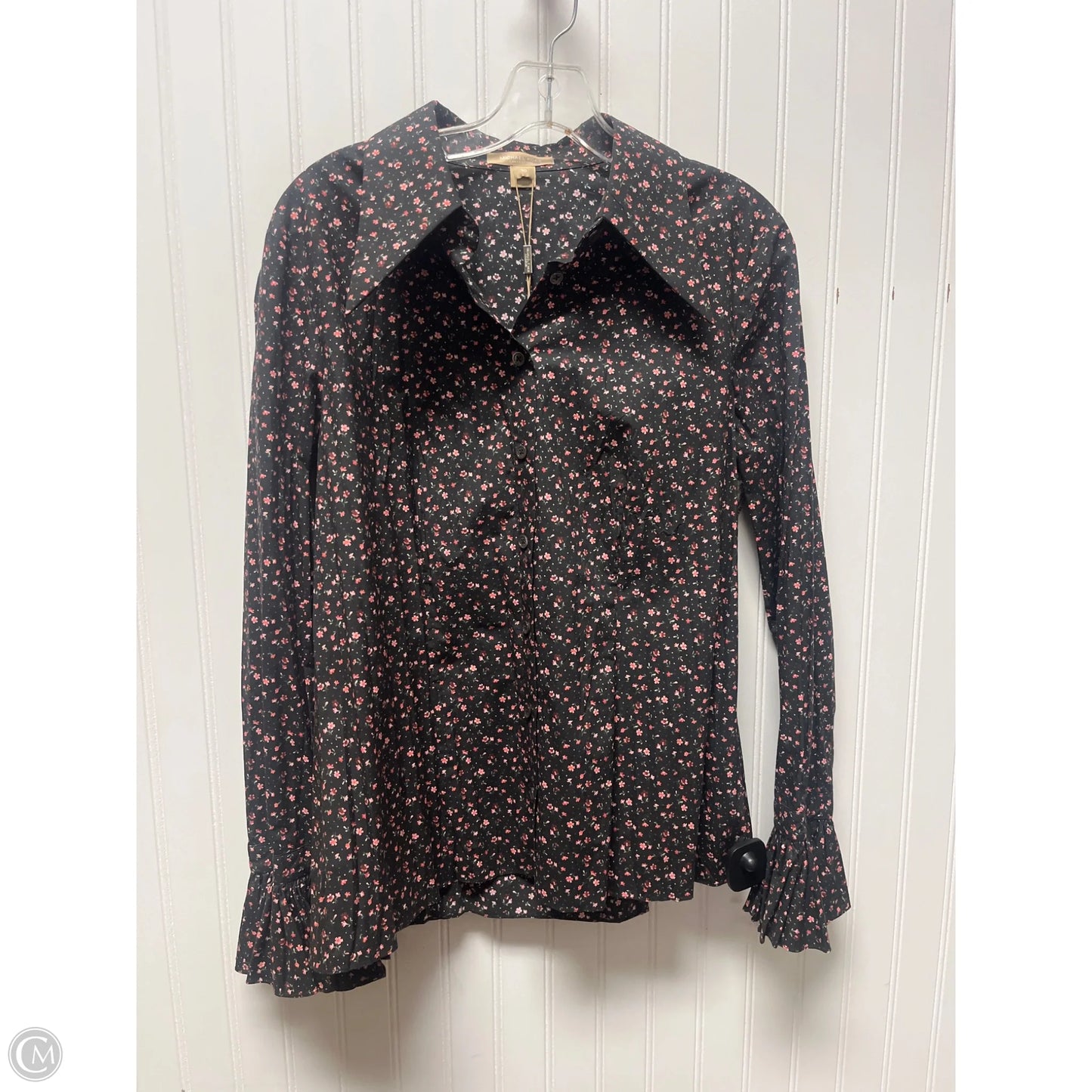 Top Long Sleeve Designer By Michael Kors In Black, Size: M