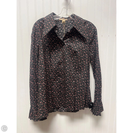 Top Long Sleeve Designer By Michael Kors In Black, Size: M