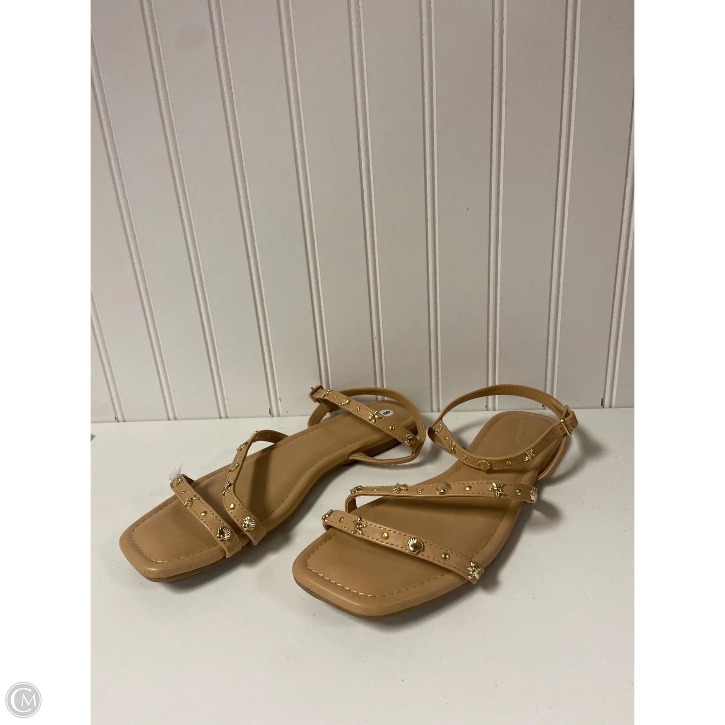 Sandals Flats By Universal Thread In Tan, Size: 8