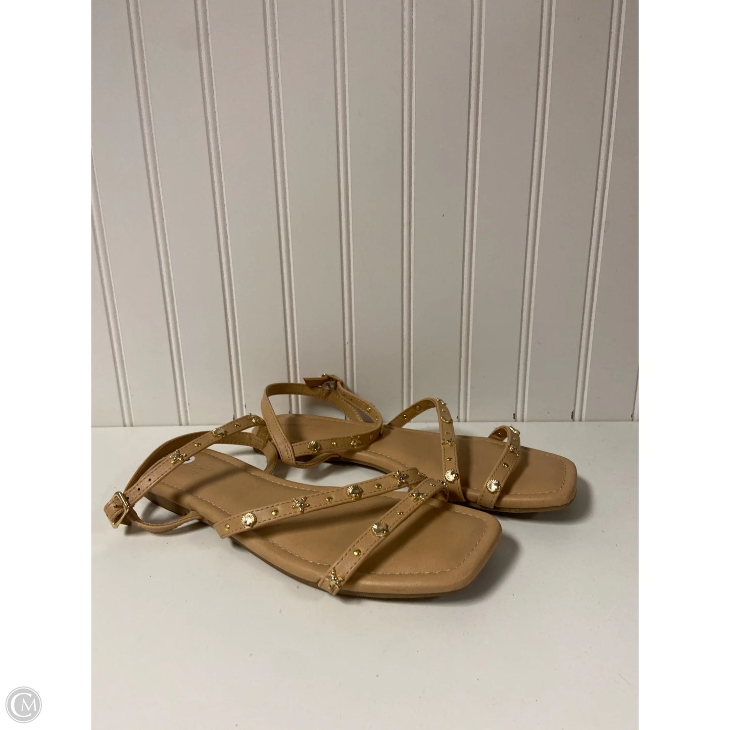 Sandals Flats By Universal Thread In Tan, Size: 8