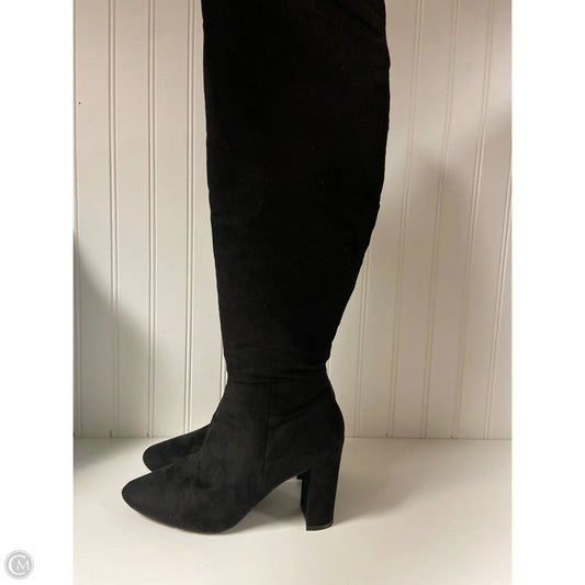 Boots Knee Heels By Steve Madden In Black, Size: 6.5