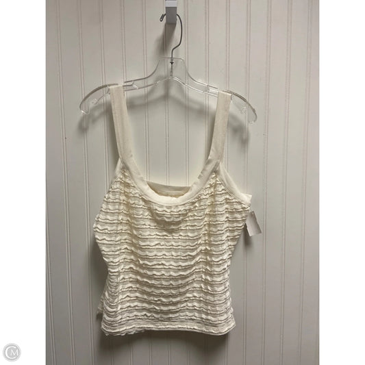 Top Sleeveless By Anthropologie In Cream, Size: Lp