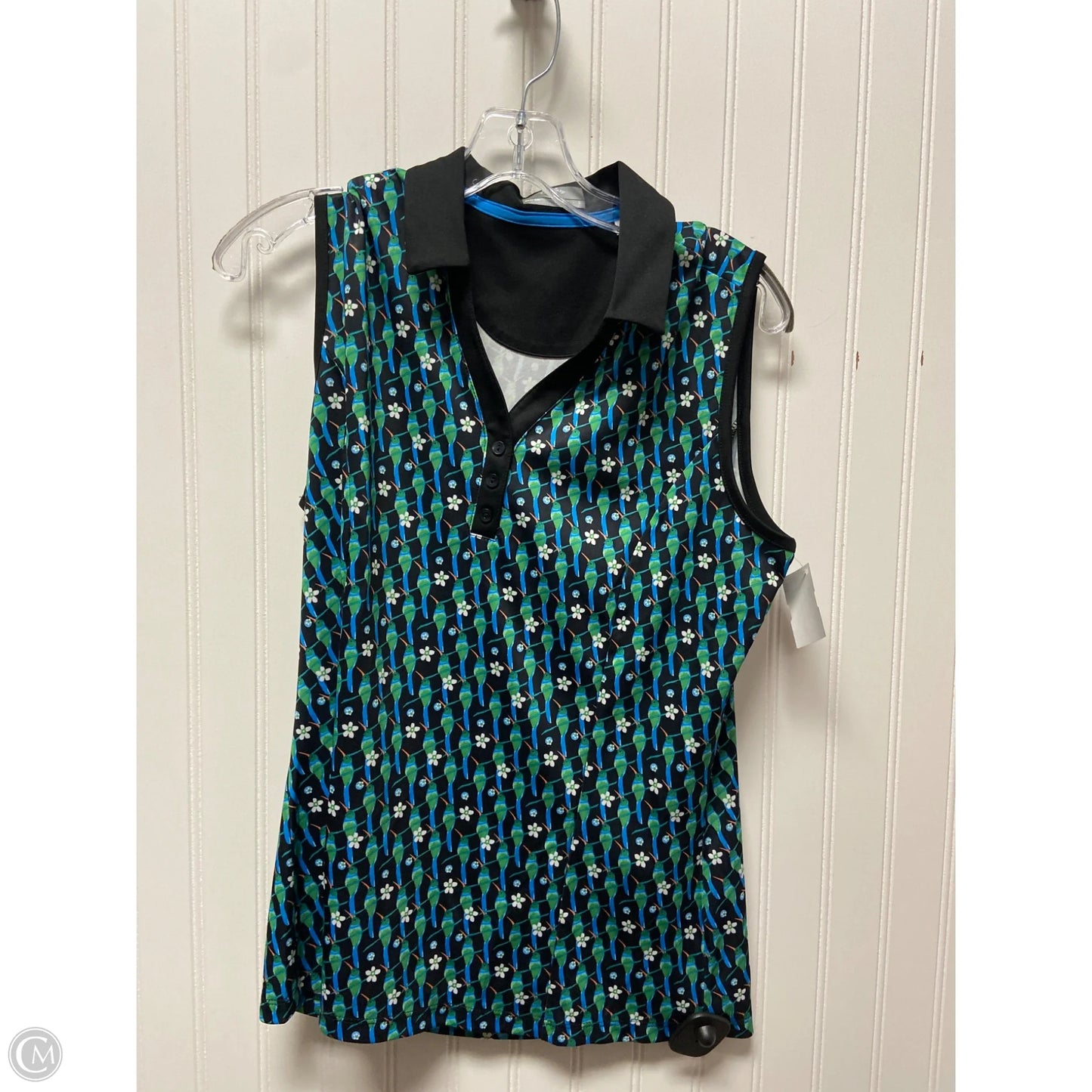 Athletic Tank Top By Callaway In Black, Size: L