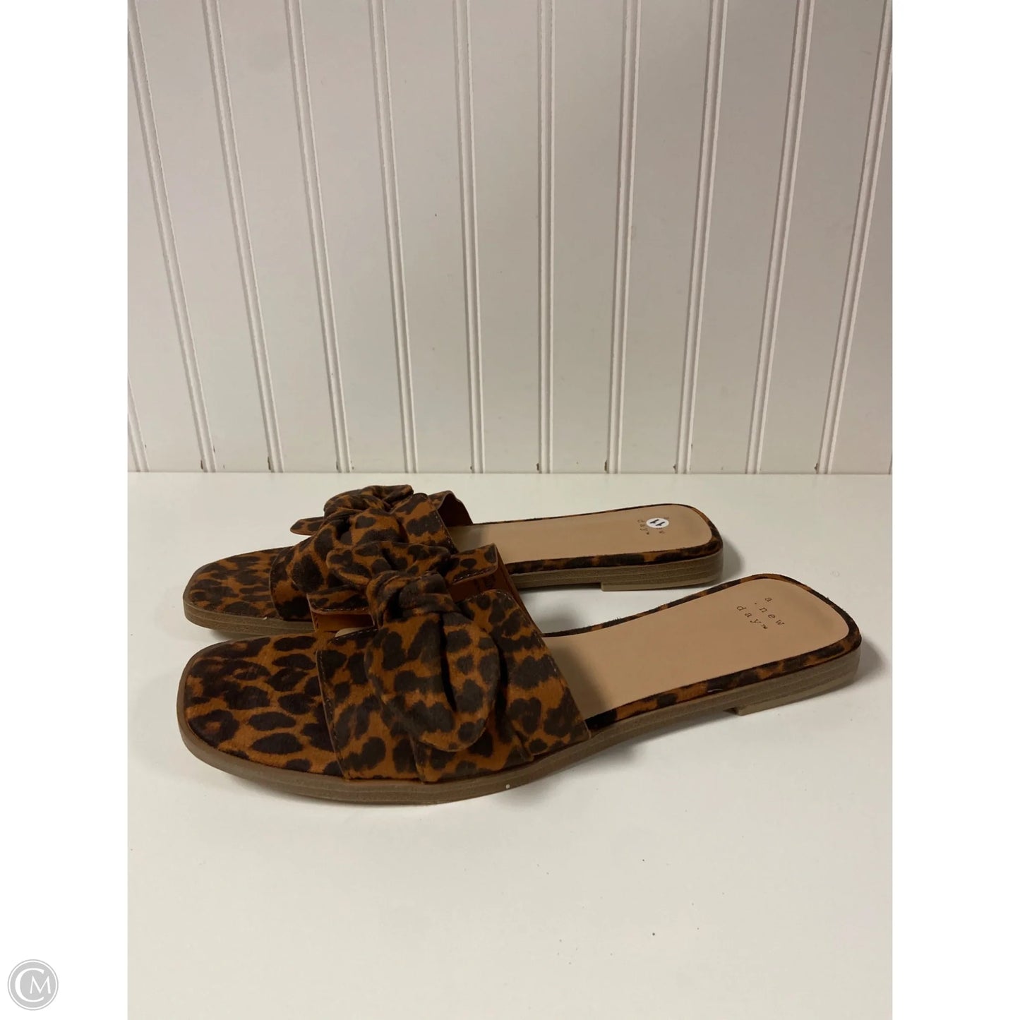 Sandals Flats By A New Day In Animal Print, Size: 11