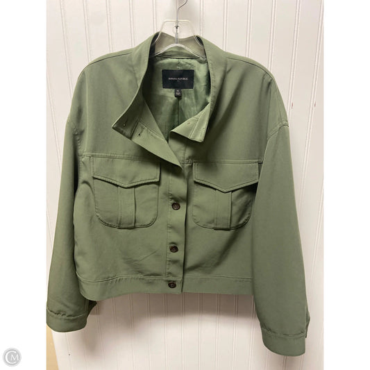 Jacket Shirt By Banana Republic In Green, Size: Xl