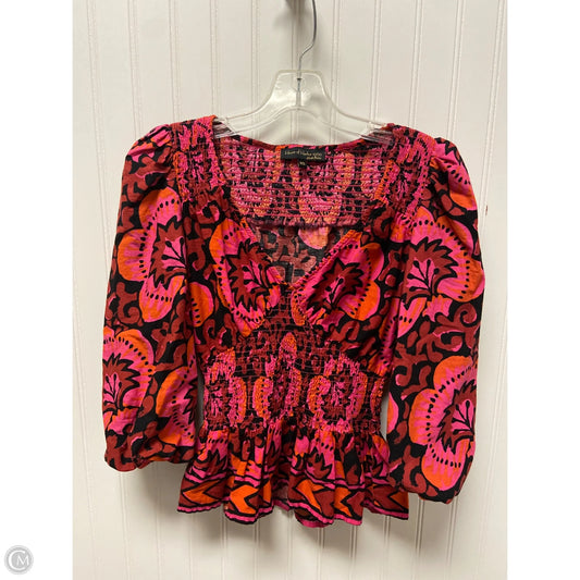 Top Long Sleeve By House Of Harlow In Orange & Pink, Size: Xs