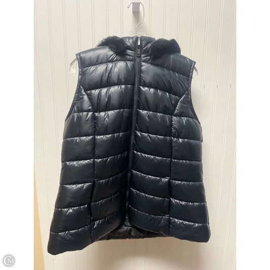 Vest Puffer & Quilted By Colleen Lopez In Black & Blue, Size: Xl