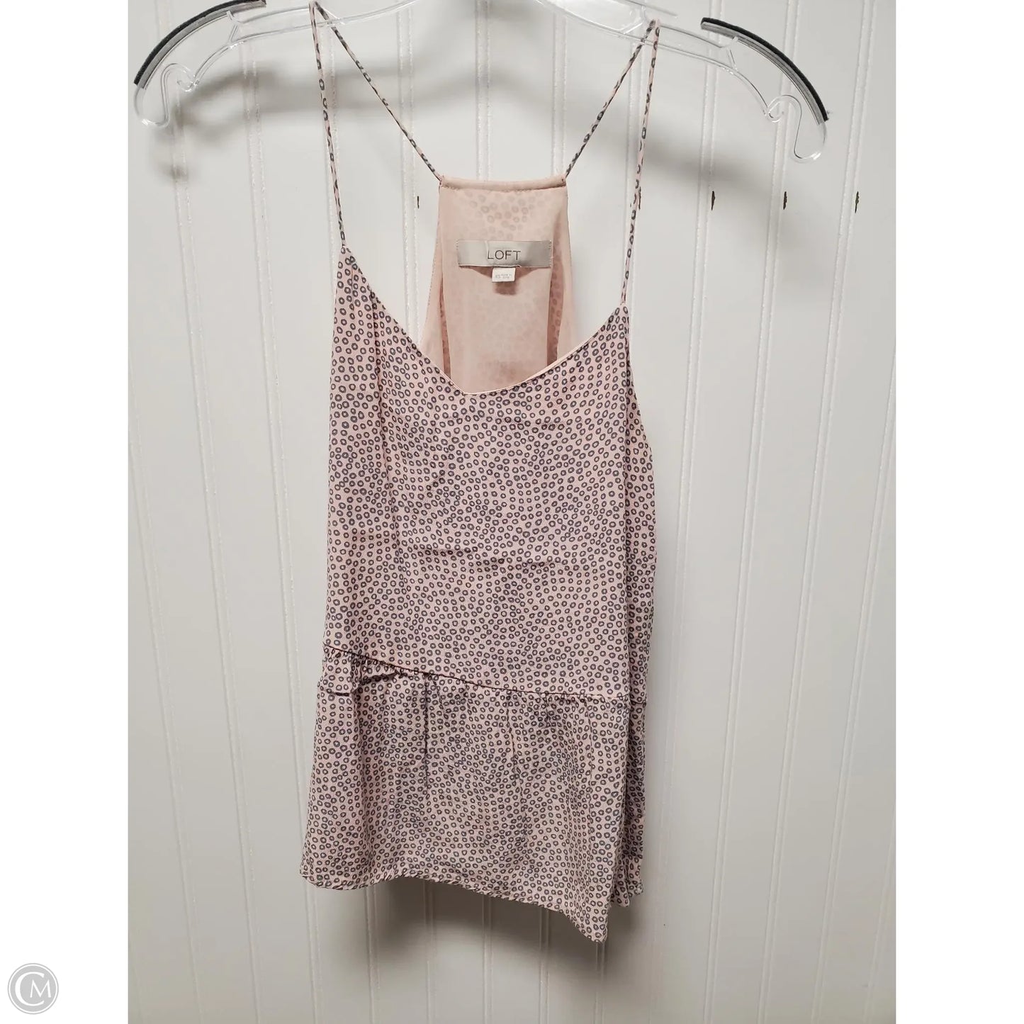 Top Sleeveless By Loft In Grey & Pink, Size: Xs