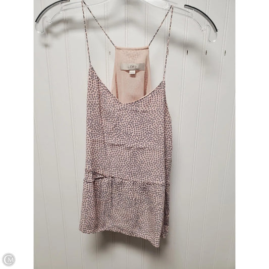 Top Sleeveless By Loft In Grey & Pink, Size: Xs