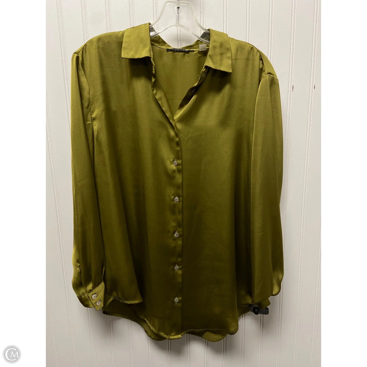 Top Long Sleeve By Tahari In Green, Size: Xs