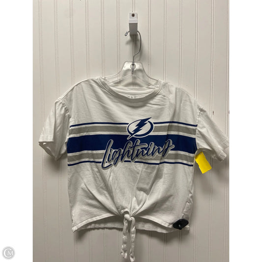 Athletic Top Short Sleeve By Clothes Mentor In Blue & White, Size: Xs