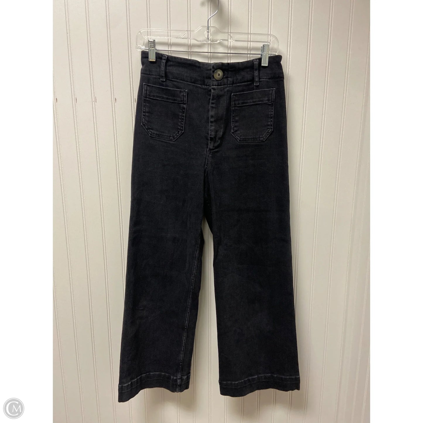 Pants Wide Leg By Pilcro In Black Denim, Size: 2