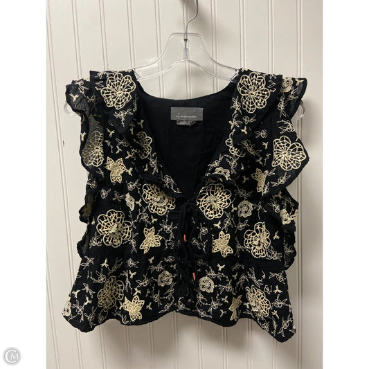 Top Sleeveless By Anthropologie In Black & Cream, Size: S