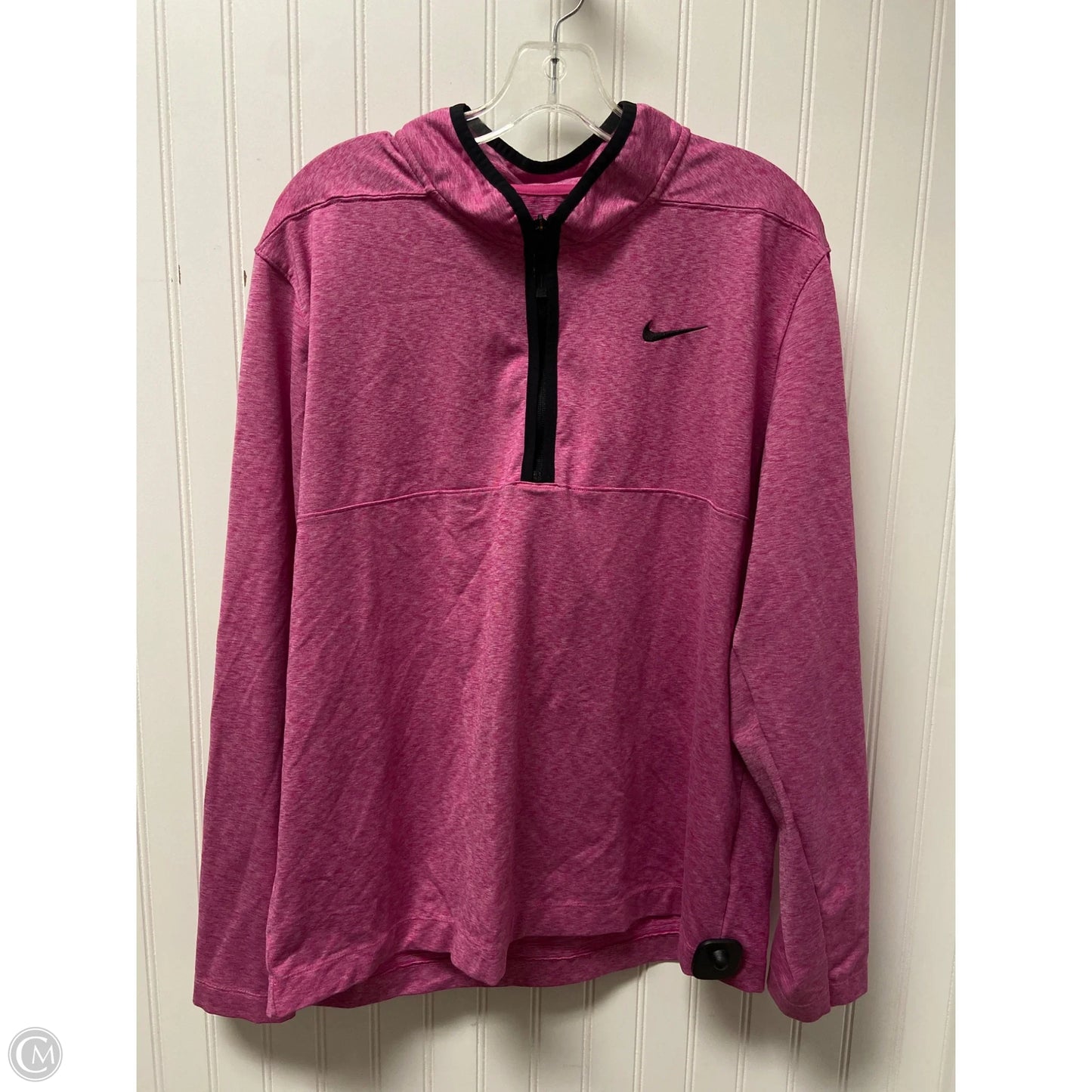 Athletic Jacket By Nike In Pink, Size: L