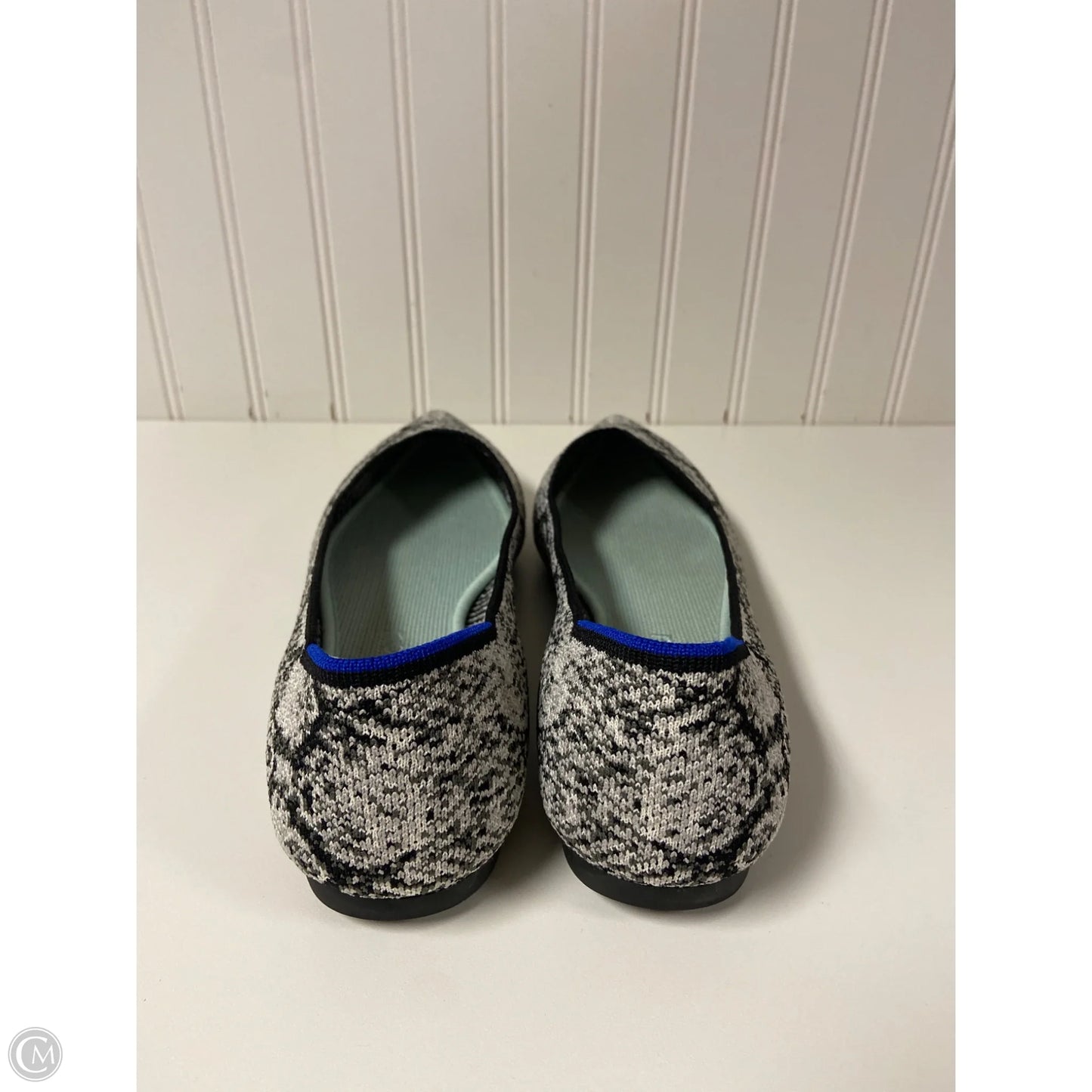 Shoes Flats By Rothys In Black & White, Size: 10.5