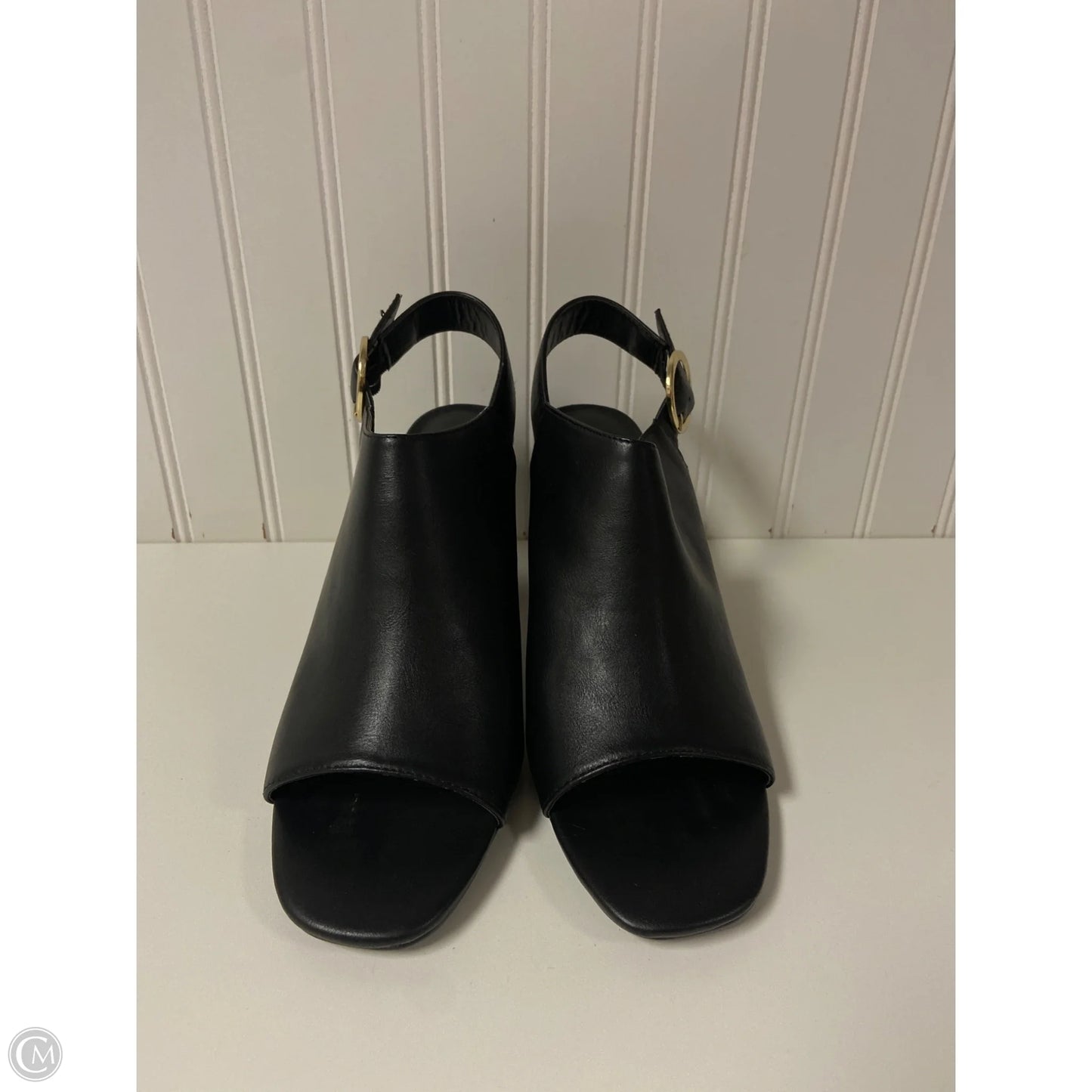 Sandals Heels Block By Clothes Mentor In Black, Size: 10