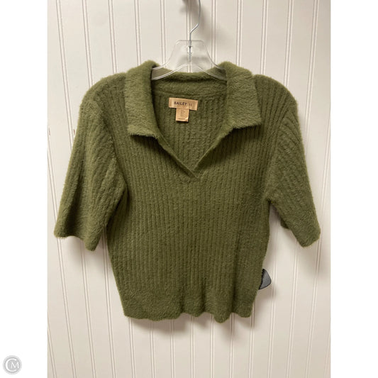 Sweater Short Sleeve By Bailey 44 In Green, Size: L
