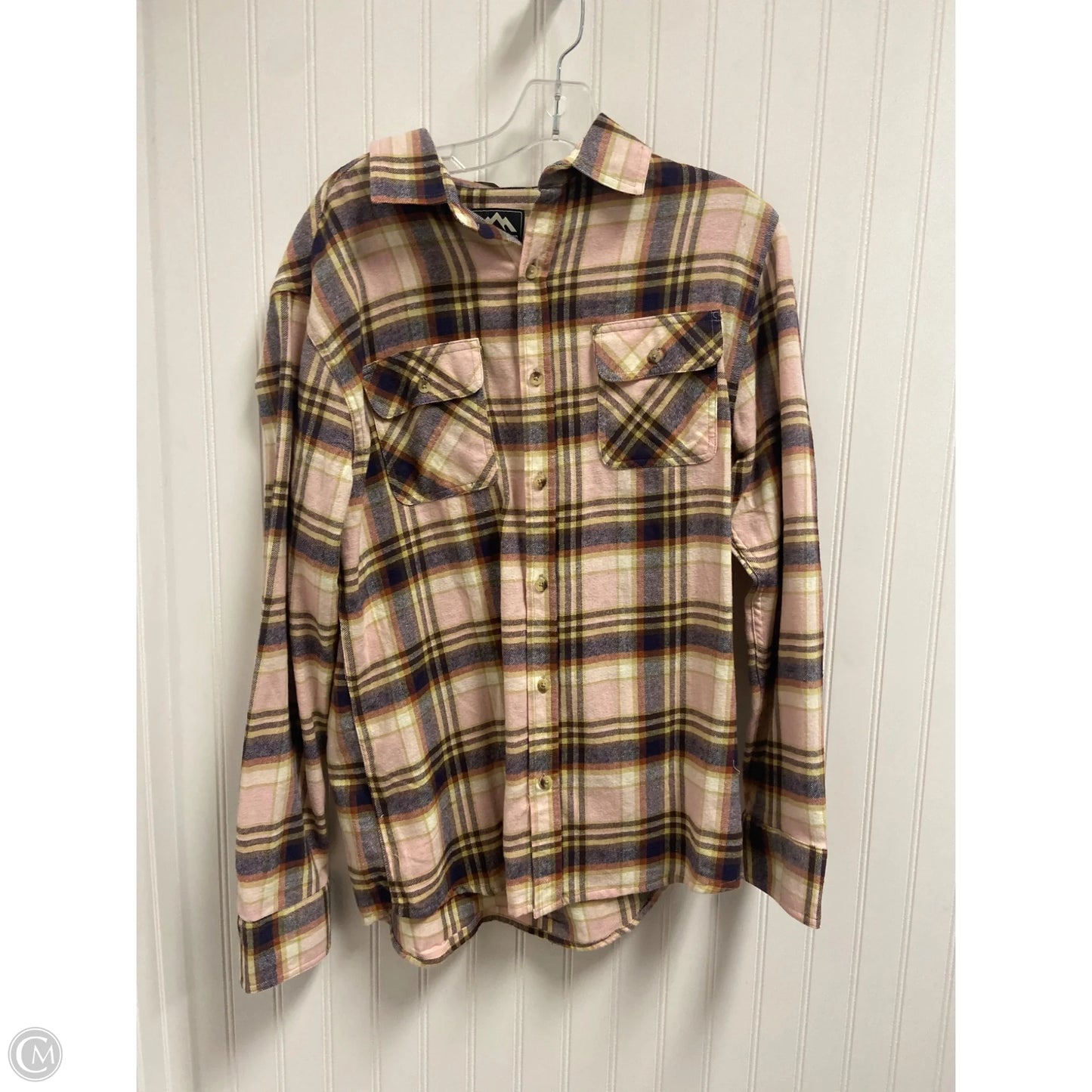 Top Long Sleeve By Clothes Mentor In Plaid Pattern, Size: S