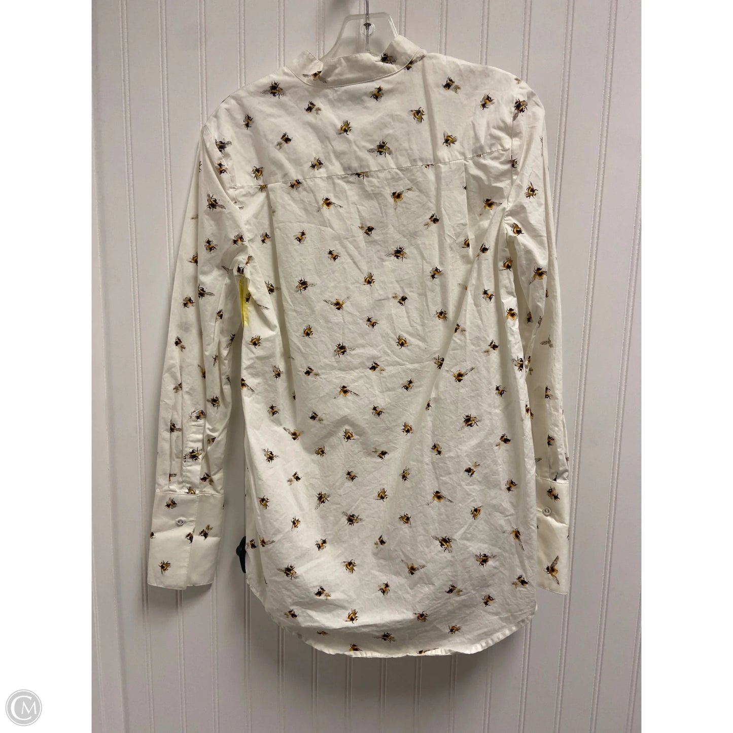 Top Long Sleeve By Clothes Mentor In White & Yellow, Size: Xs