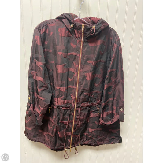 Athletic Jacket By Chicos In Camouflage Print, Size: L