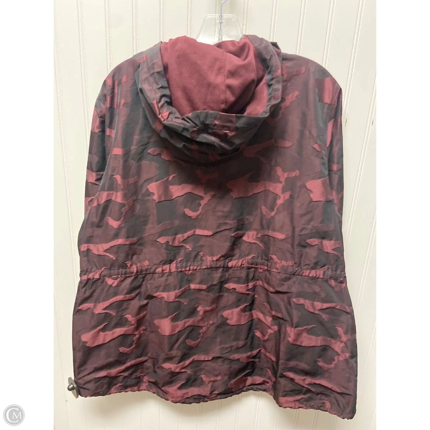 Athletic Jacket By Chicos In Camouflage Print, Size: L