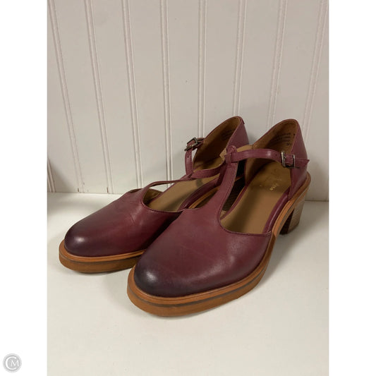 Shoes Heels Block By Seychelles In Maroon, Size: 9.5