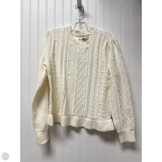 Sweater By Loft In Cream, Size: M
